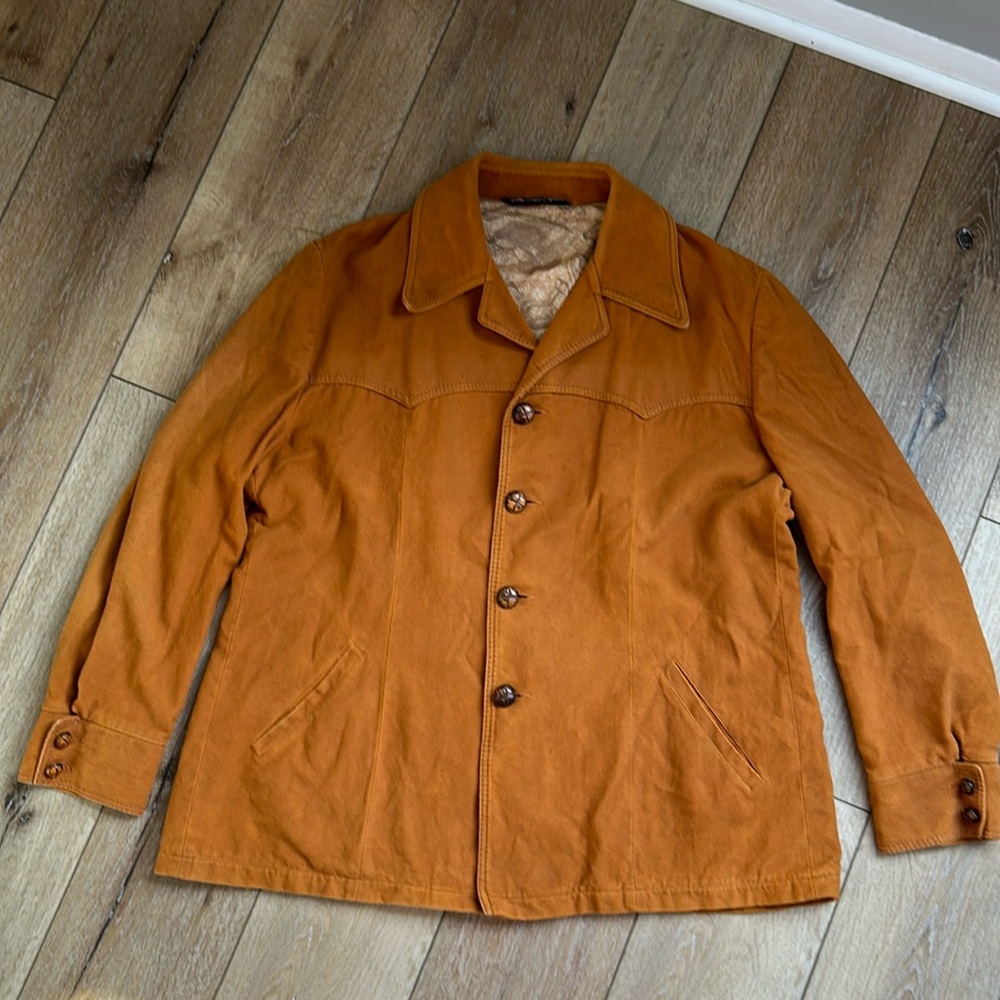 Vtg Men’s American Craftsmen Western Brown Jacket 46 Made In USA